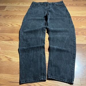 Vintage 90s Levi’s Men’s 550 Relaxed Taper Black Orange Tab Jeans